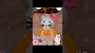A cute 🥰 Hello kitty 😸 made up of Clay dough ❤️ #diy #hellokitty