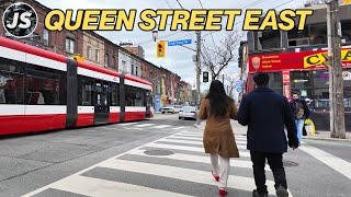 Downtown Across Queen Street East | Toronto Walk (April 2024)