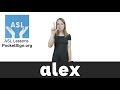 Alex  asl sign language