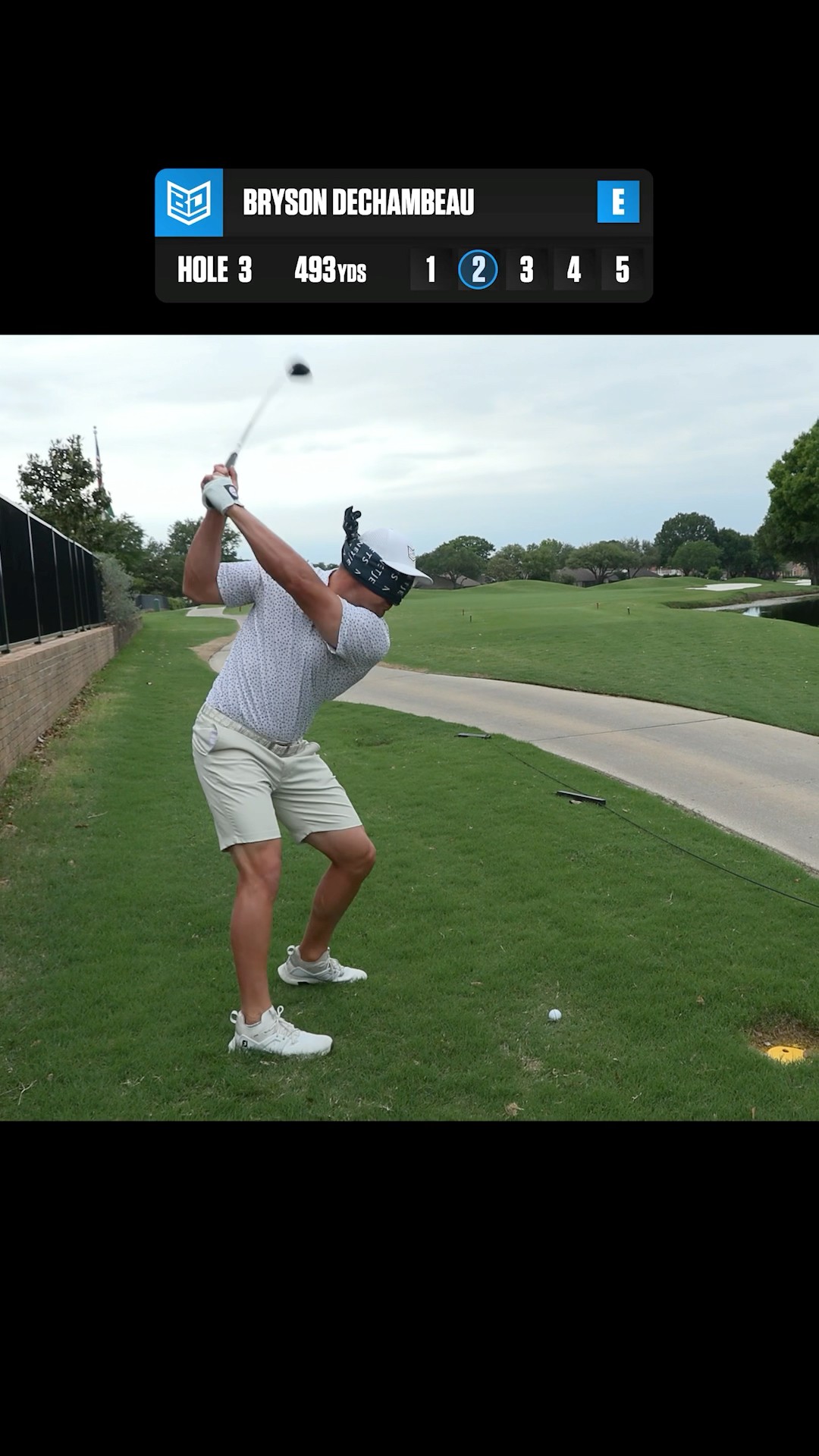 The blind folded shot was crazy though #golf