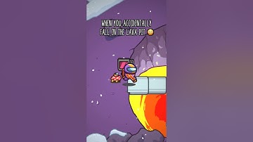 When you accidentally fall in the Lava Pit in Among Us! 😳 #shorts