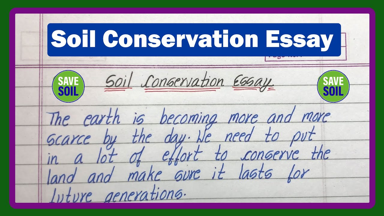 conservation of soil essay