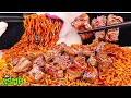 ASMR BEEF STEAK, BLACK BEAN NOODLES 짜파구리, 1+ 한우 채끝 스테이크 먹방 (EATING SOUNDS) NO TALKING MUKBANG