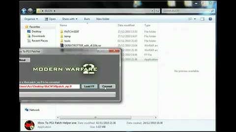 How to edit and convert MW2 patches to PS3