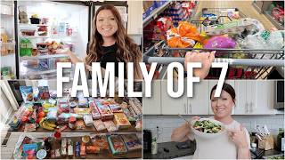 FEEDING A FAMILY OF 7 ON A BUDGET | Grocery Haul, Meal Prep, Easy Dinner