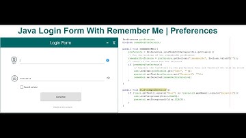 Login Form With Remember Me In Java