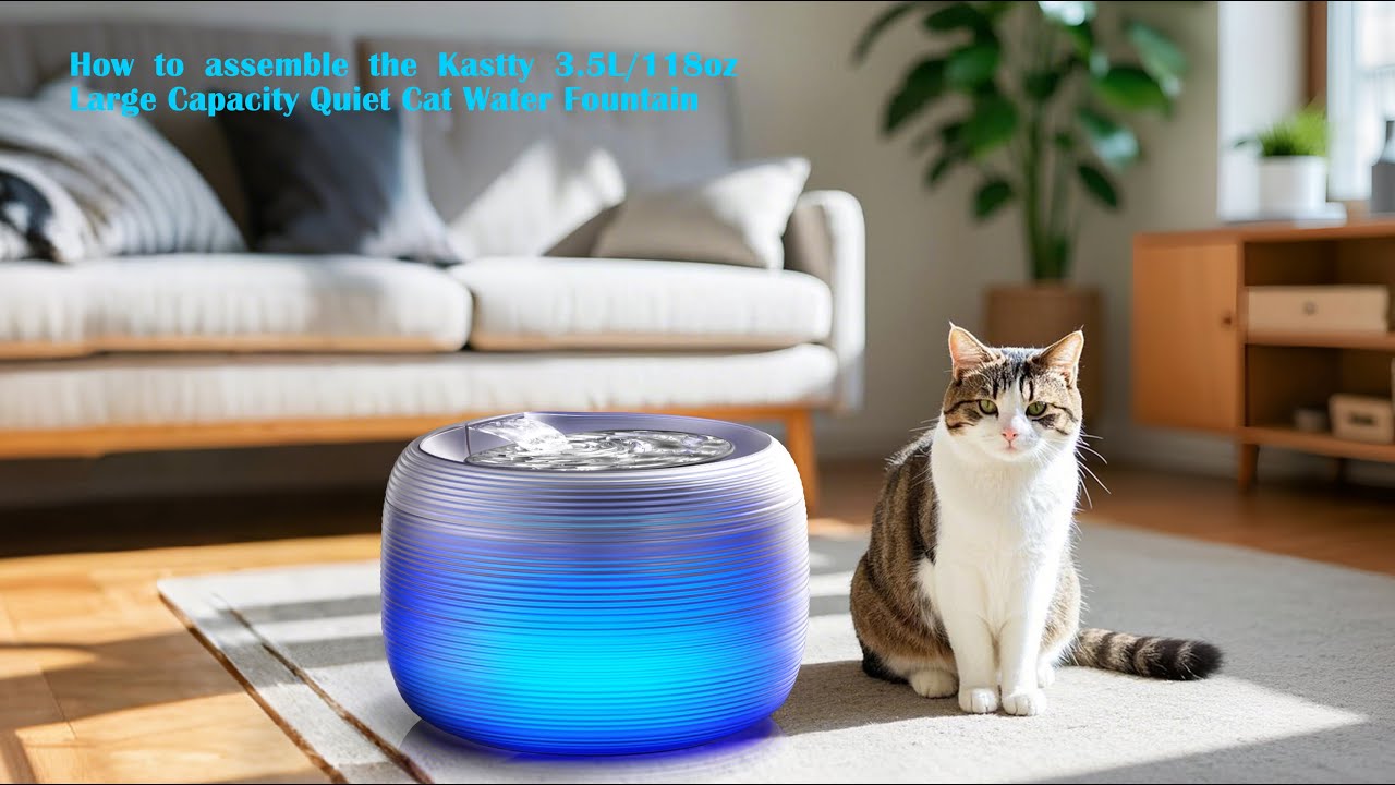 How to assemble the Kastty 3.5L/118oz Large Capacity Quiet Cat Water Fountain