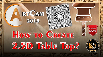 Artcam Toolpath 2.5d || Table top with Custom Tool || Artcam Tooling || Simple Profiling Toolpath .