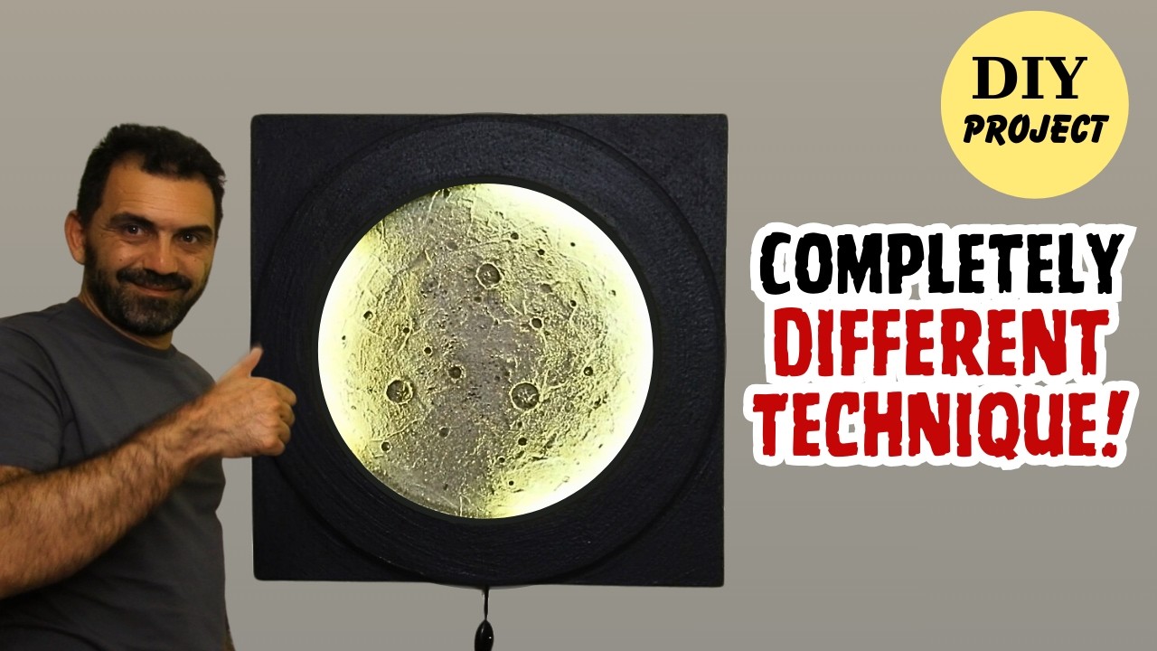 Великолепная настенная картина в полнолуние с 3D-подсветкой. Вы тоже можете это сделать.