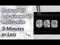 Natural VS Lab Grown Diamond VS Moissanite: Everything You Need to Know