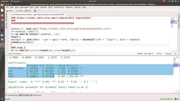 Generalized Linear Models: Logistic "Logit" Regression (part 2)