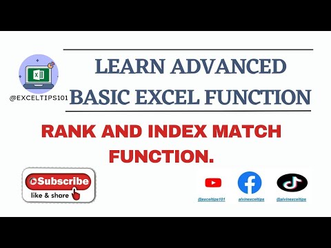 Automatic sort data without macros using rank and index match.