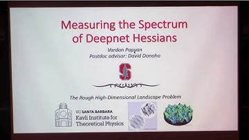 Measuring the Spectrum of Deepnet Hessians - Vardan Papyan (Stanford)