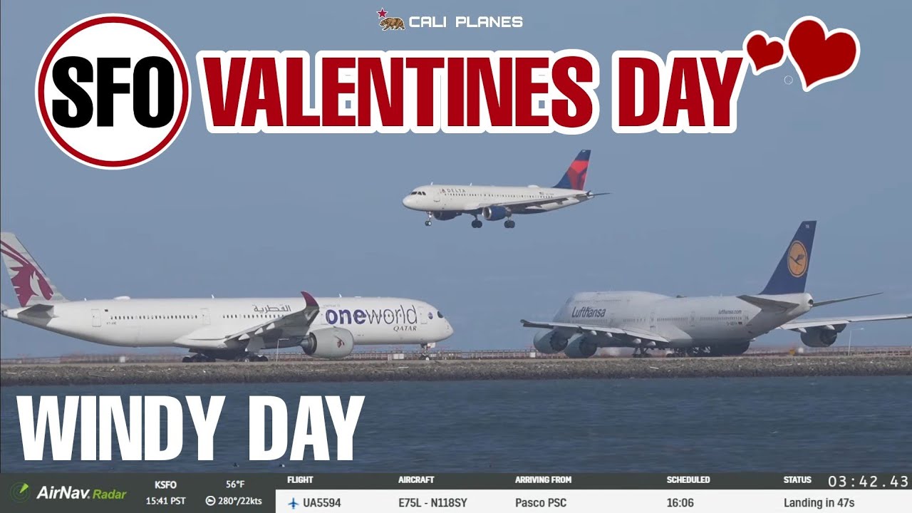 SFOLIVE KSFO SAN FRANCISCO INTERNATIONAL AIRPORT VALENTINES DAY