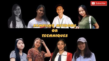 GROUP 4 - Sampling Methods/Techniques