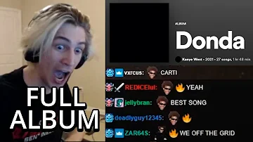 xQc and Chat react to Donda Album for the first time (FULL VOD)