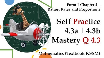 KSSM Form 1 Mathematics Chapter 4 - Self Practice 4.3a | Self Practice 4.3b | Mastery Q 4.3