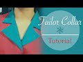 Tailor collar / Notched collar - tutorial, patterns, cutting, stitching- Cloud Factory