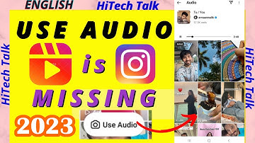 Use Audio option missing in Instagram Reel | Use audio option not available in my Instagram Reel