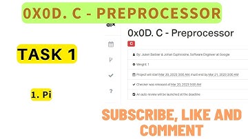 0x0D. C - Preprocessor; ALX: 1. Pi