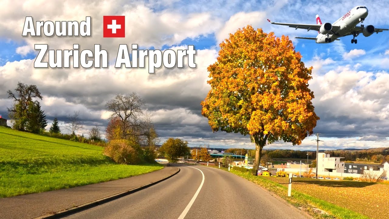 Around Zurich Airport (ZRH) ✈️🍂 Autumn in Airport Region • Driving in Switzerland 🇨🇭 [4K]