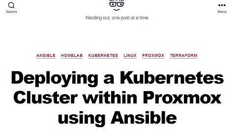 How-to: Deploy a Kubernetes cluster using Ansible within Proxmox
