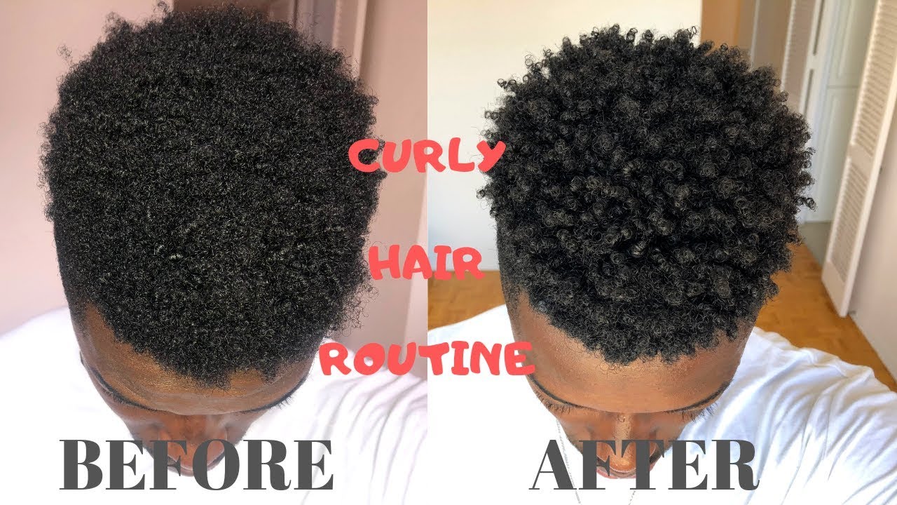 How To: Natural Curly Hair Routine, Medium Length Hair, Black Men & Women