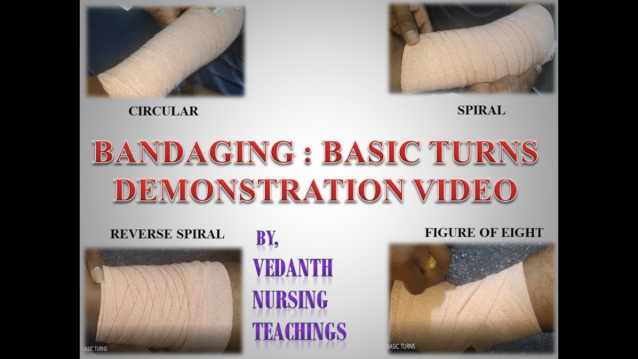 Bandaging Basic Turns Demonstration Video Circular Spiral Reverse bandaging-basic-turns-demonstration-video-circular-spiral-reverse