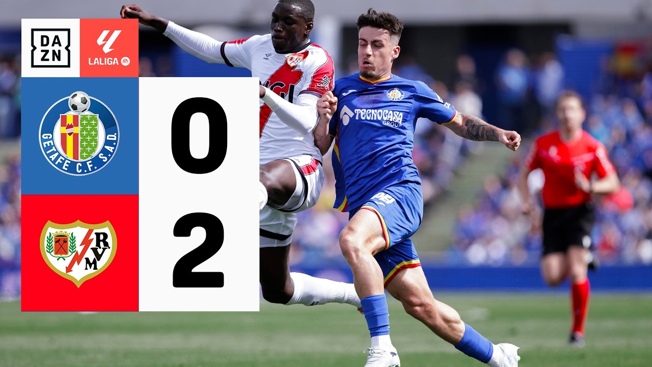 Getafe CF vs Rayo Vallecano (0-2) | Resumen y goles | Highlights LALIGA ...