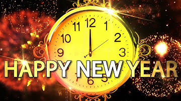 Happy New Year CLOCK 2020 ( v 683 ) Countdown Timer with Sound Effects + Voice 4K