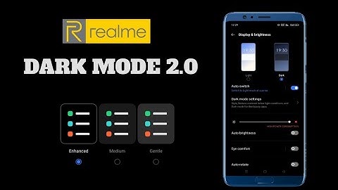 Realme UI 2.0: how to anable or customized new three style dark mode