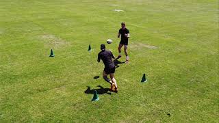 RUGBY PASSING AND CATCHING DRILL FOR BEGINNERS screenshot 1