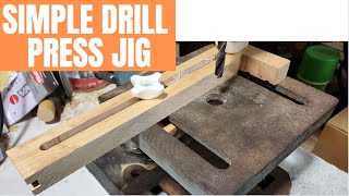 Diy simple, adjustable drill press jig