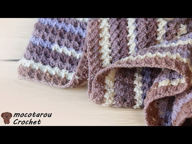 Crochet] How to knit a wide scarf that can be used in a variety of
