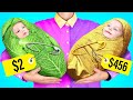 $2 VS $456,000 *BUDGET CHALLENGE || Funny Rich VS Poor Situations by 123 GO! CHALLENGE