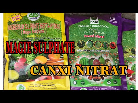 PHÂN BÓN LÁ - MAGIE SULPHATE VÀ CANXI NITRAT CHO CÂY TRỒNG. DUY-PHONGLANKIMLIEN