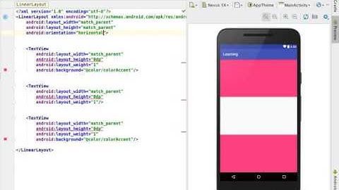 6  LinearLayout  weight and weightSum 1