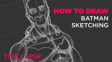 How to Draw Batman The Dark Knight - Sketching (Time Lapse)
