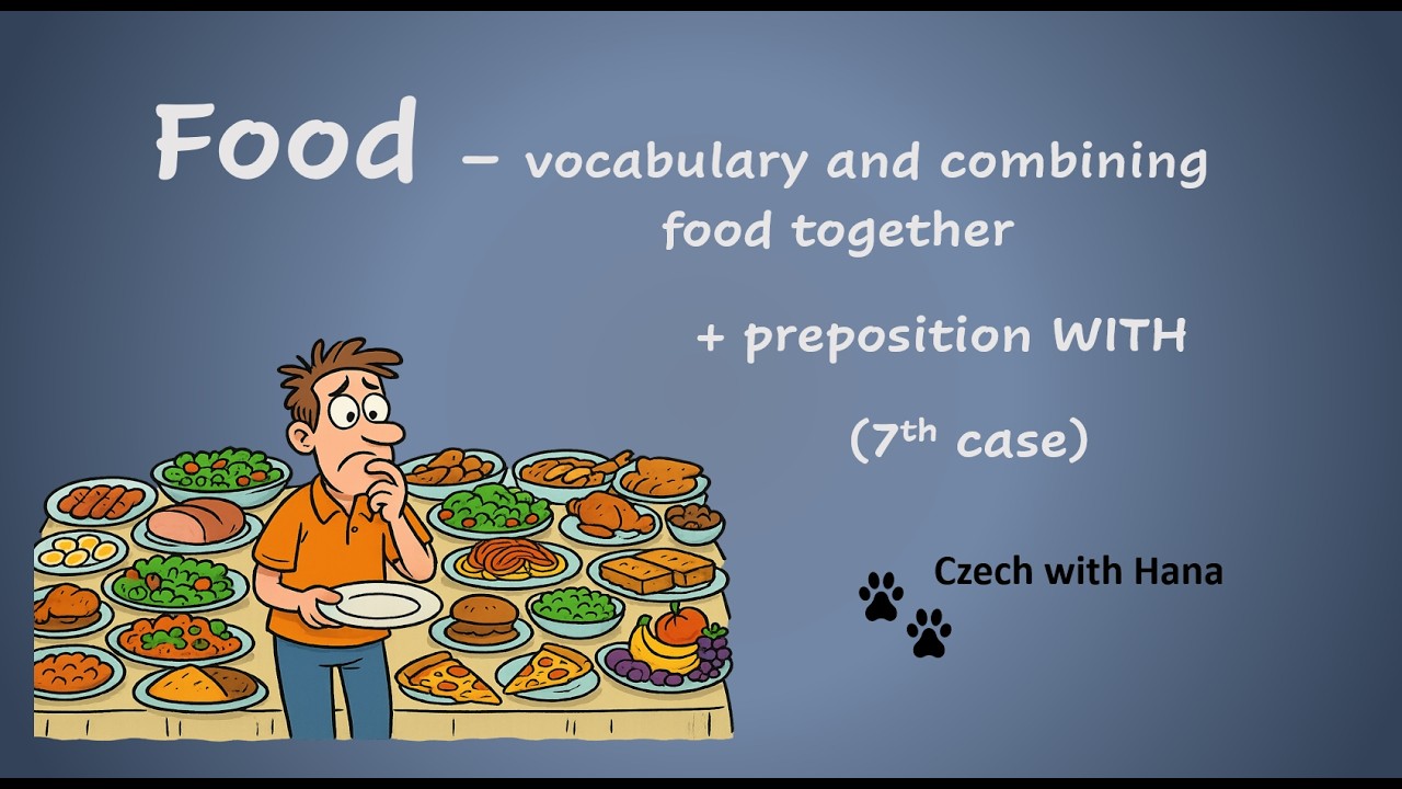 Learn Czech vocabulary - FOOD (part 2), preposition WITH and 7th case ...