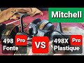 Mitchell 498 pro fonte vs 498x pro plastique  moulinet de pche en surfcasting
