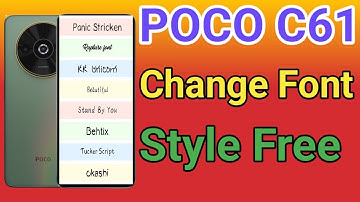 How To Change Font Style POCO C61 How To Download Font Style POCO C61 font style change  Font Style