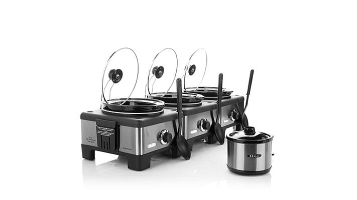 Bella electric triple slow cooker and server 3X1.5qts in box