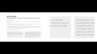 Match Height makes the height of all selected elements exactly equal Tutorial