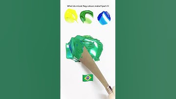 What colour do mixed flags make??#paintmixing #colourmixing #satisfyingart #asmrart
