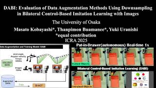 DABI: Data Augmentation Using Downsampling in Bilateral Control-Based Imitation Learning (ICRA2025)