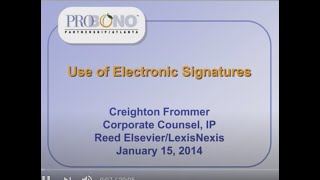 Use of Electronic Signatures