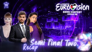 Alternative Eurovision Song Contest #35 • Amman, Jordan • Semi Final Two Recap