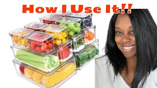 Amazon Review: Pomeat 14 Pack Fridge Organizer with Lid, Stackable Refrigerator Organizer Bins