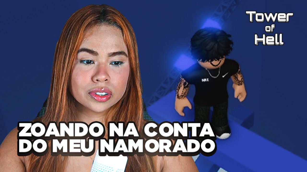 JOGANDO PARKOUR NA CONTA DO MEU NAMORADO NO ROBLOX