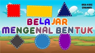 Belajar Mengenal Bentuk & Contohnya Untuk Anak Balita Paud Tk Ra Bahasa Inggris Bentuk Geometri
